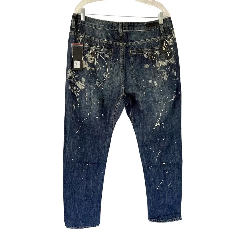 NWT One Teaspoon Mr. Golds Cowboy Paint Splatter Relaxed Fit Jeans Sz 34 X 29 - Picture 6 of 13